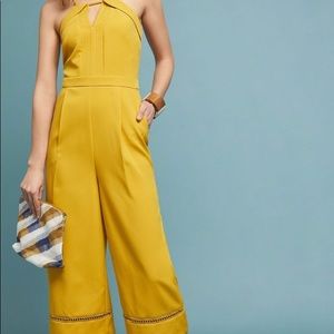 Anthropologie Adelyn Jumpsuit Marigold XS